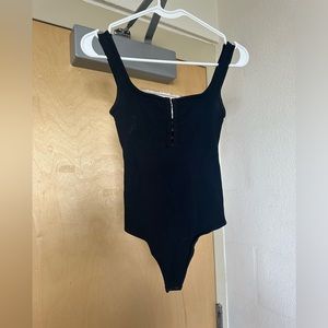 Black Abercrombie and Fitch ribbed bodysuit -XS
